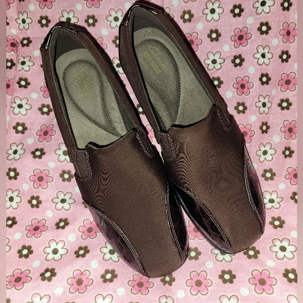 Clarks Gael Beam Casual Comfort Slip On Clog Size 6.5 Med 26104691 Brown Copper